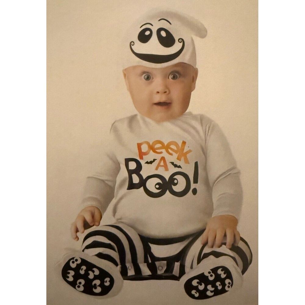 Infant Halloween Costume‎ Giggly Ghost 0-6 Months 2 Piece NEW!